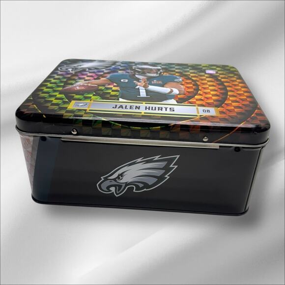 JALEN HURTS Philadelphia Eagles Themed Metal Lunch box Panini Revolution - Picture 2 of 6